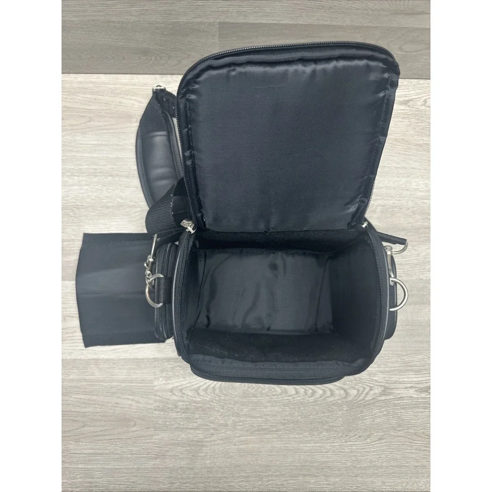 Targus Black Leather Travel Camera Shoulder Bag With Strap -‎ Multi Pocket Nice